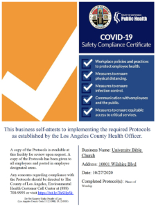 Covid 19 Compliance Certificate